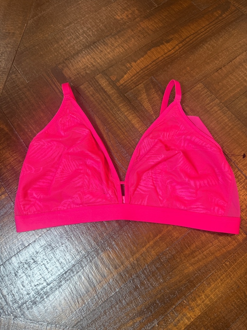 Lively Lace Busty Bralette Pink Size 3‎ Stretch Mesh NWOT